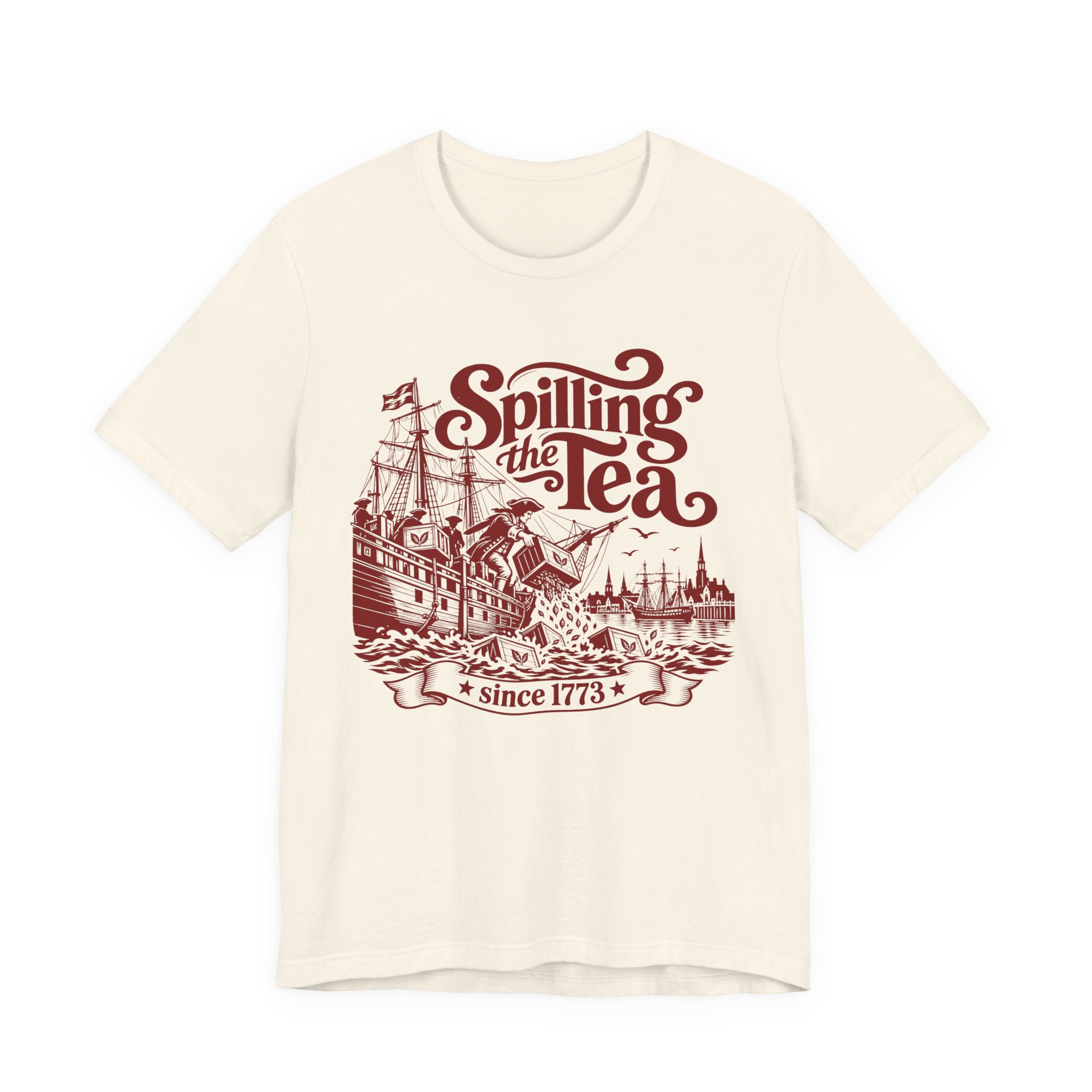 Spilling the Tea Since 1773 History-Inspired Tea Lover T-Shirt - Image 8